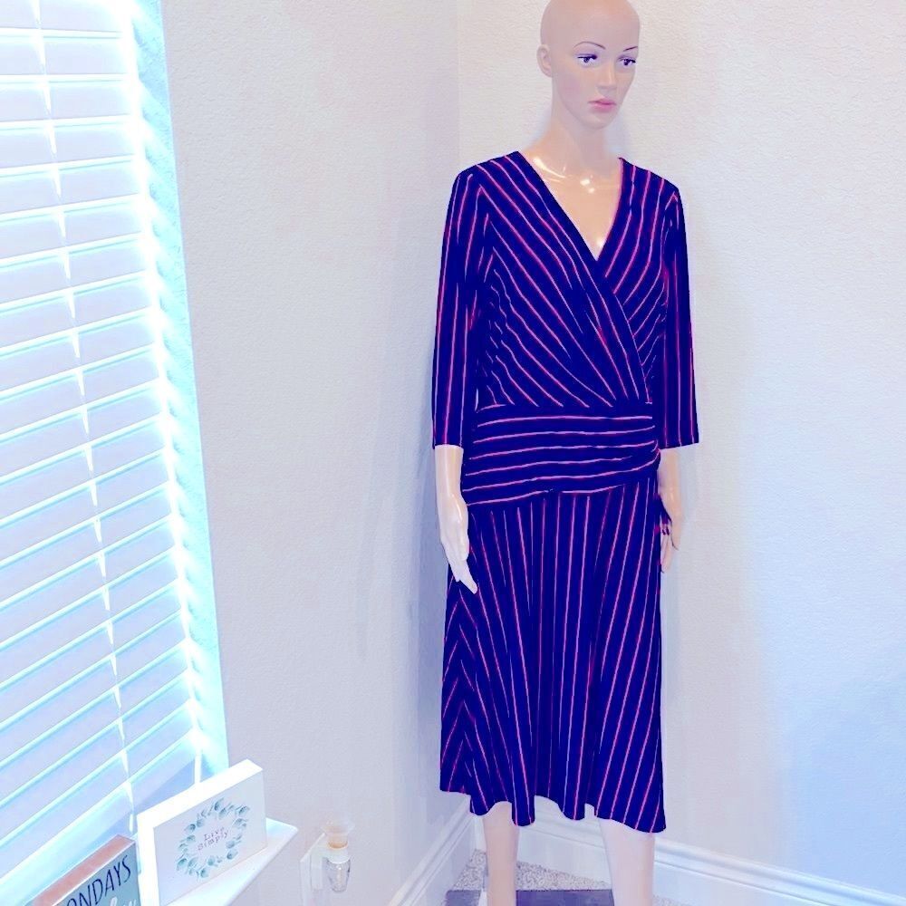 Vintage Lauren  Ralph Lauren striped designer dress